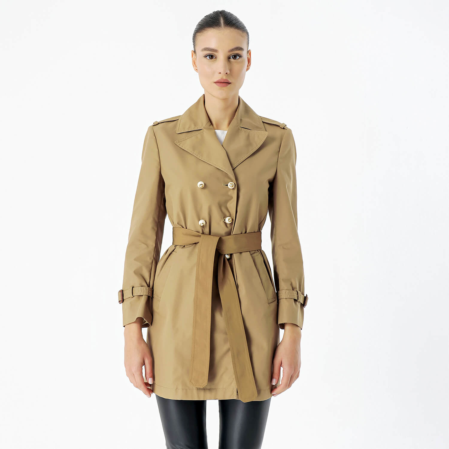 Gucci - Brown Cotton Double Breasted Trench Coat